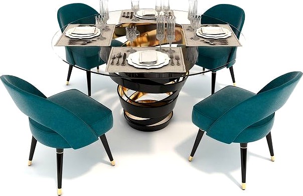 Contemporary Design Dining Table Set 3