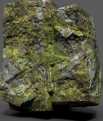 Low poly Sharp Rock Block B6 191219