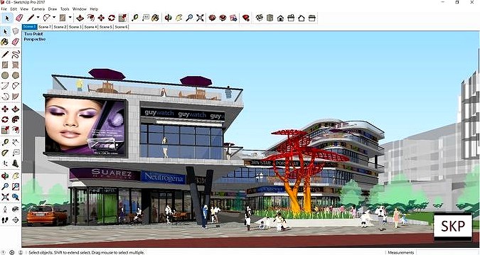 Sketchup shopping mall C8