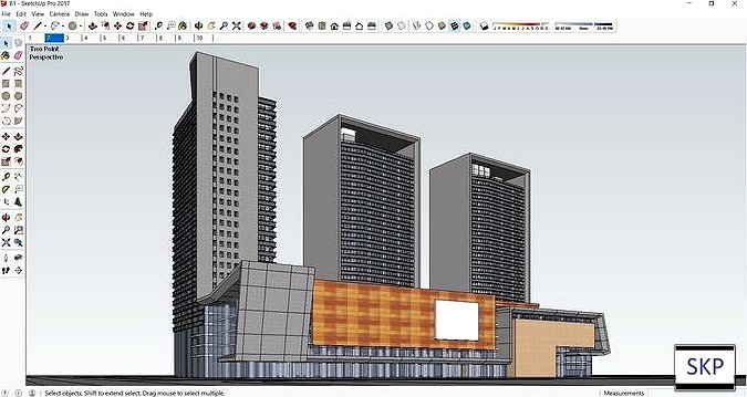 Sketchup Urban building B1