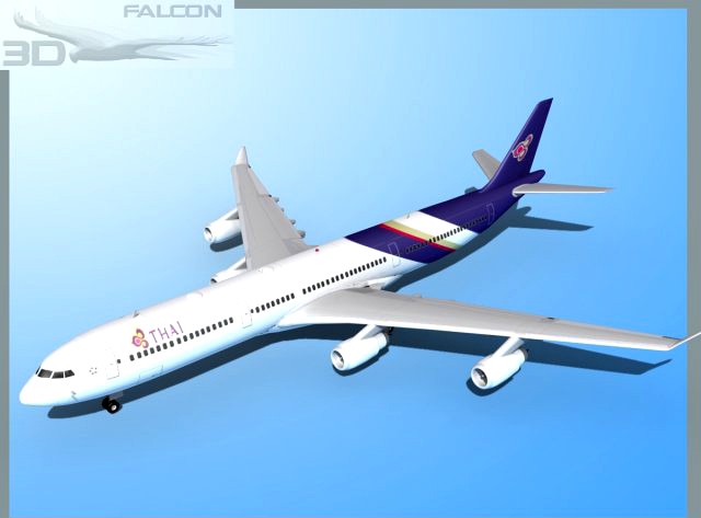 Falcon3D A340 600 Thai 3D Model