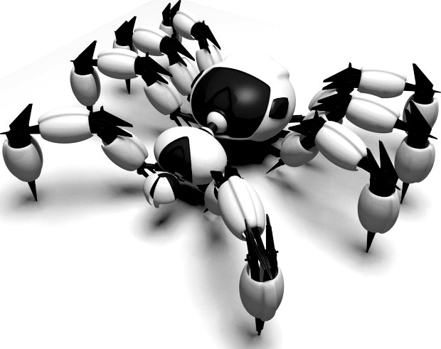 Robot Spider Eximus Rigged 3D Model