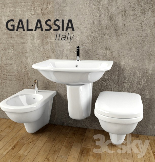 Galassia PIUMA bidet, toilet and sink