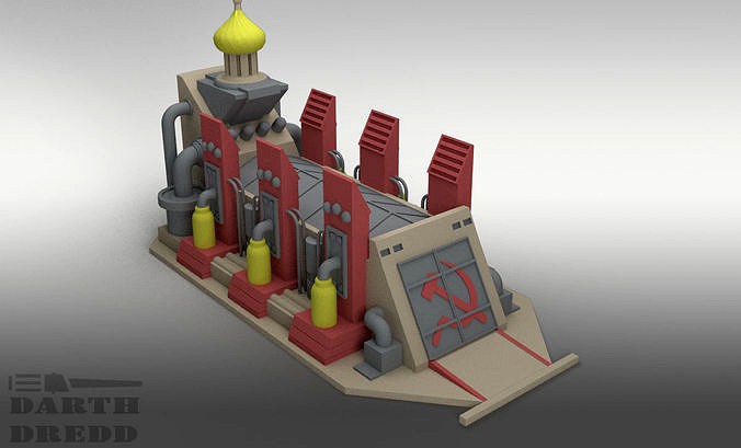 Red Alert 2 Soviet War Factory 3d model