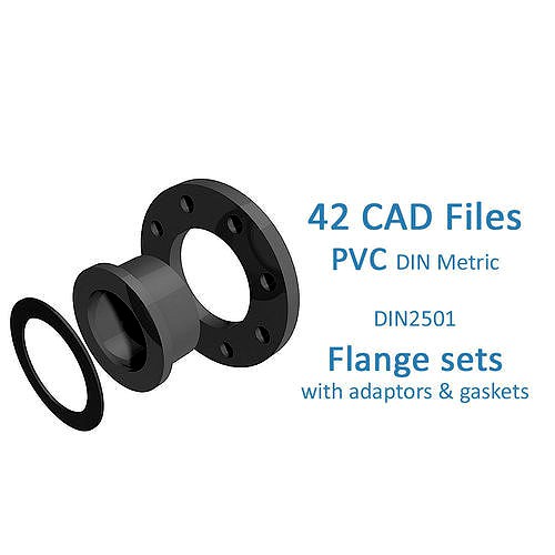 PVC Flange sets DIN2501 Loose Flanges - adaptors and gaskets -