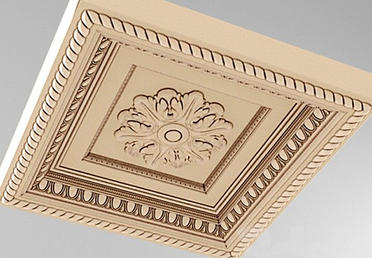 caisson ceiling stucco square