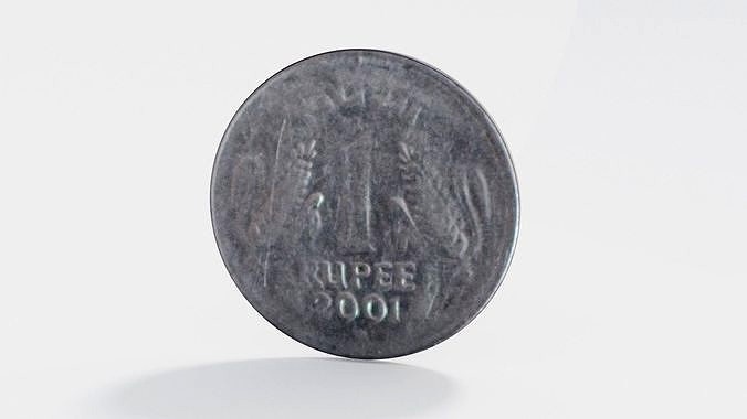 Indian One Rupee Coin Style 1