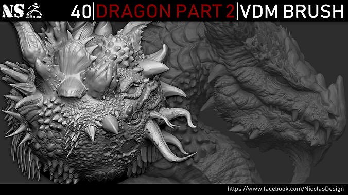 Zbrush - Dragon VDM Brush Part 2