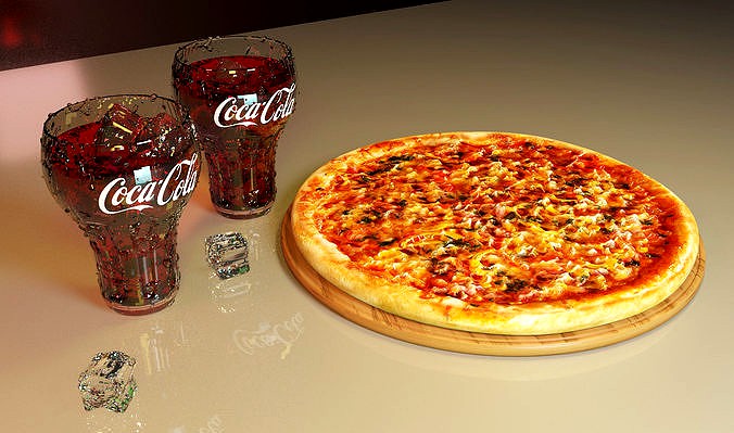 Pizza Coca-Cola 3d