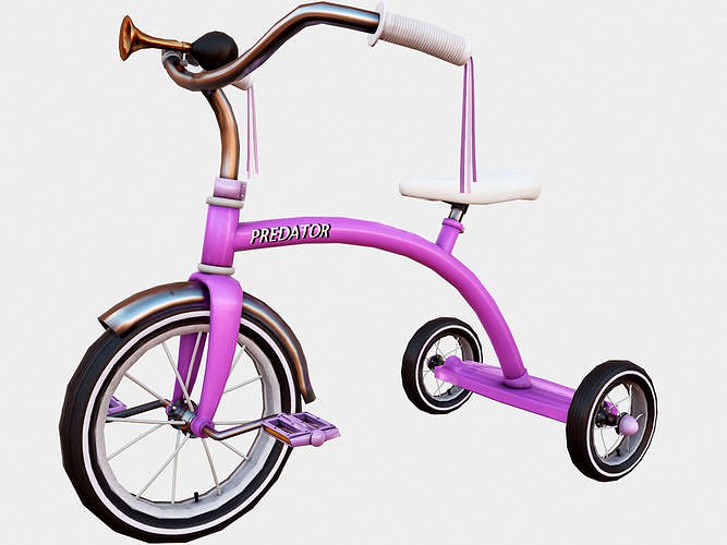 Tricycle gameready LOW POLY model 3d