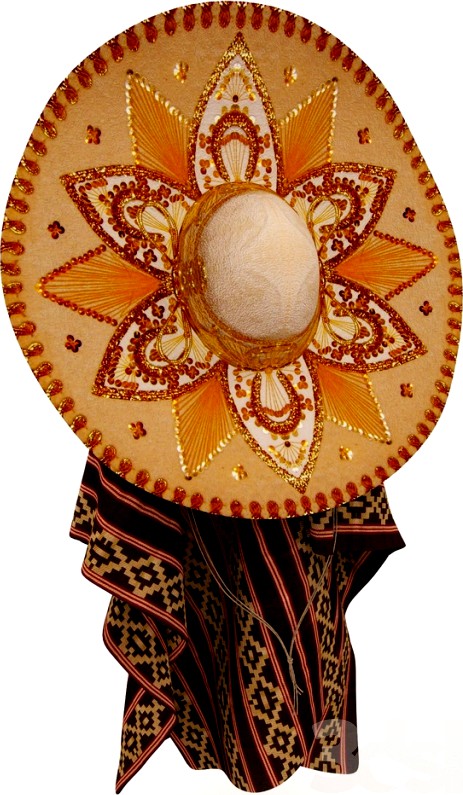Sombrero with poncho, option 2