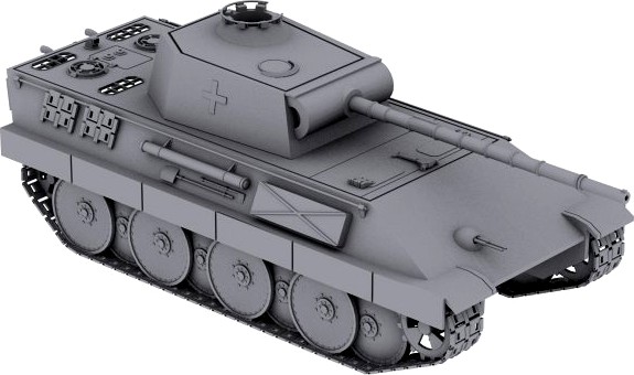 German Tank Panzerkampfwagen V Panther 3D Model
