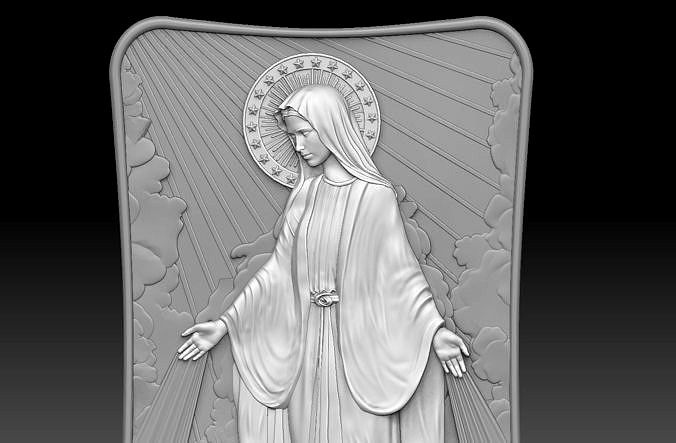 mother of Jesus Christ Mary Relief  | 3D
