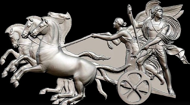 Roman Chariot horse decor for cnc and 3D printer | 3D