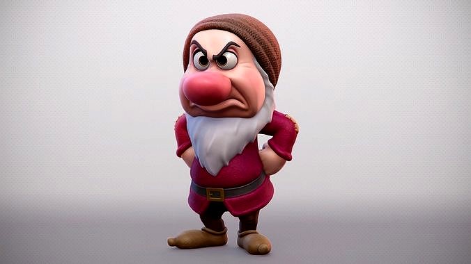 Grumpy - One of the seven Dwarfs - printable | 3D