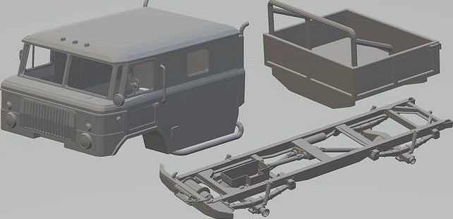 GAZ 66 Printable Truck | 3D