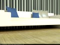 Striped sofa 3D Model
