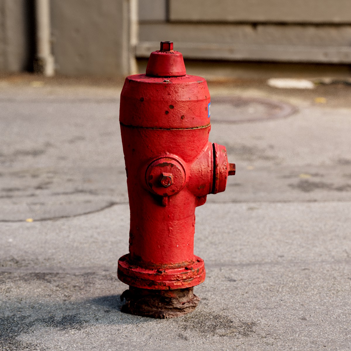 Red fire hydrant