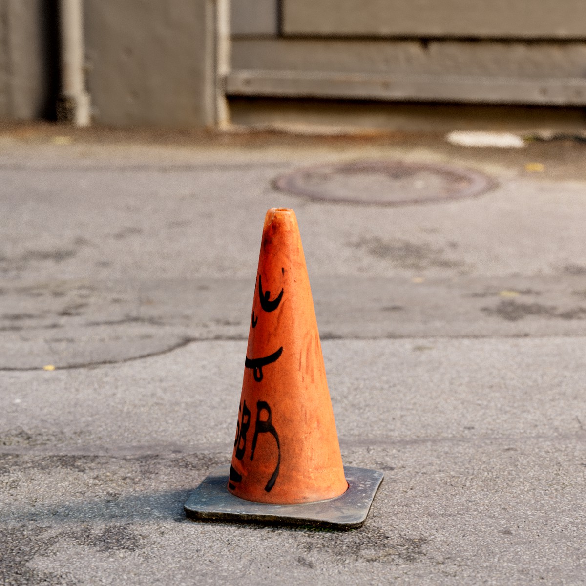 Orange traffic cone