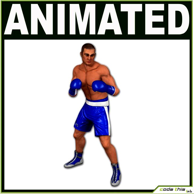 White Boxer CG 3D Model