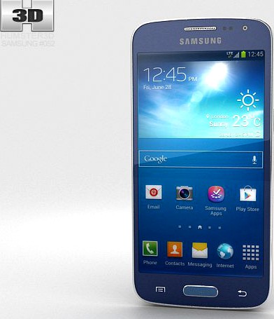 Samsung Galaxy Express 2 Blue 3D Model