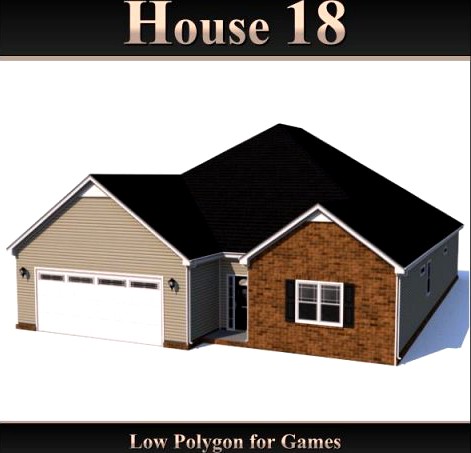 Low Polygon House 18 3D Model