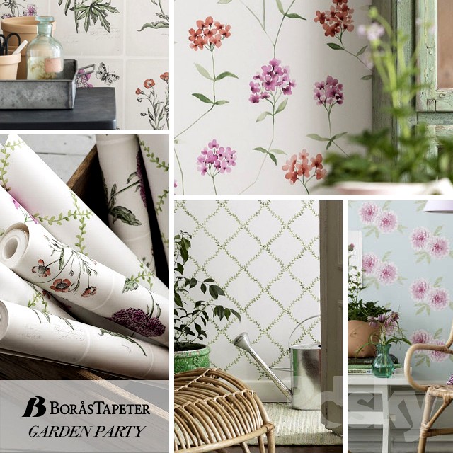 Desktop Borastapeter, Garden Party collection