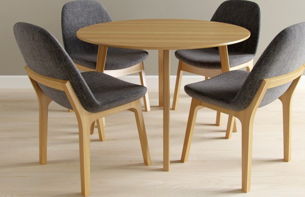 Modern Dining Table + Eiffel Wood Chair