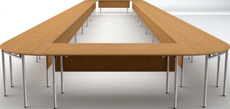 Long Conference Table 3D Model