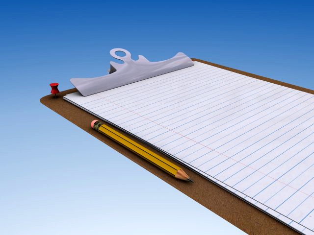 Wooden Clip Board 3D Model