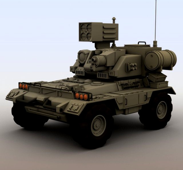 Futuristic armored vehicle 3D Model