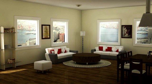 Classic Living Room 3D Model