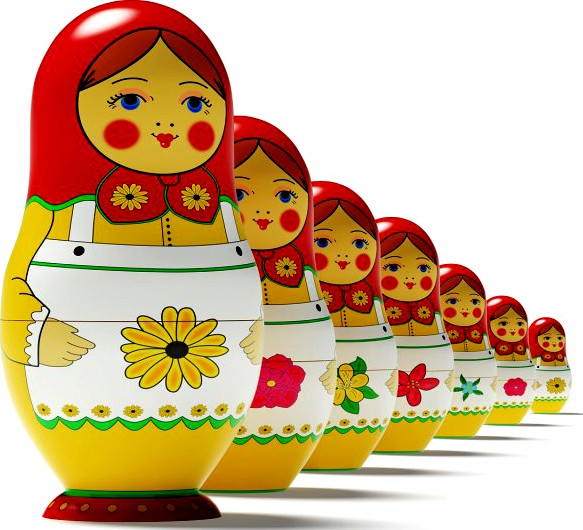 Russian dolls 3D Model