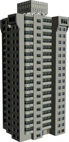 Dwelling building 3D Model