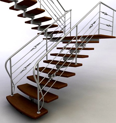 Modular stairs 3D Model