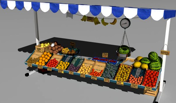 Fruit stand 3D Model
