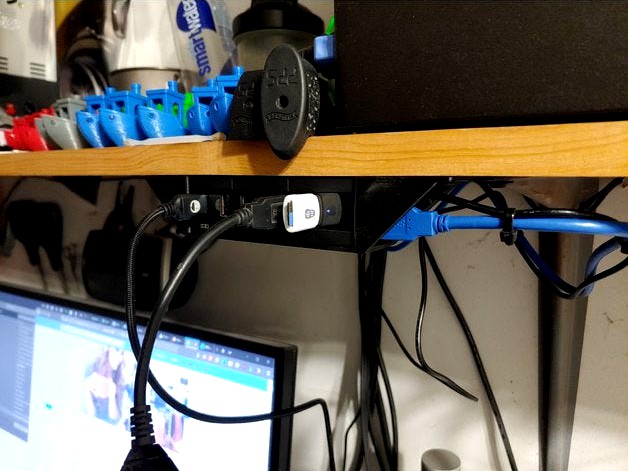 Under desk USB Buss Mounting Bracket for Kootion H4C20 HUB