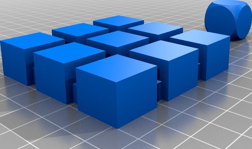 Top section of a Rubik's Cube and 1x1