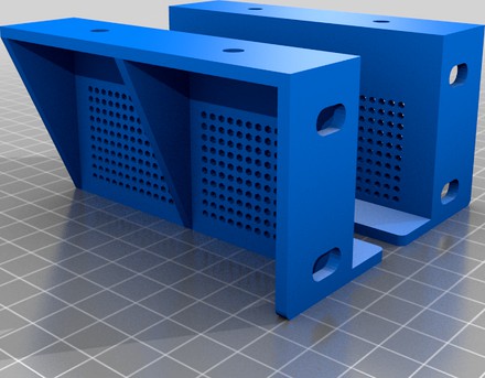 Underdesk Rack Mounts 1U v2 (Vented)