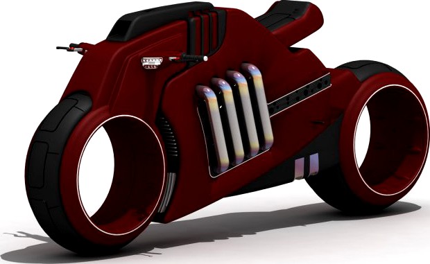 Futuristic 3D Motorcycle 3D Model