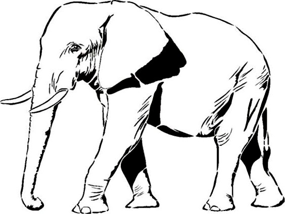 Elephant stencil