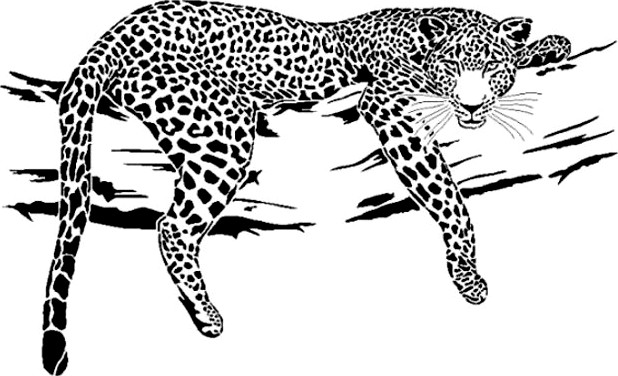 Leopard stencil