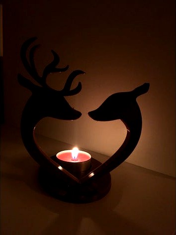 Reindeer/Deer Heart Candle