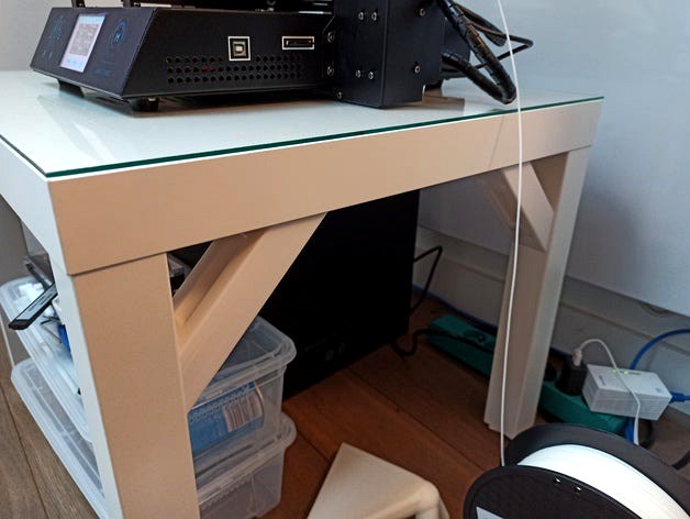 Lack table reinforcement corner