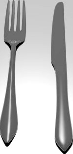 Fork and knife 3D Model