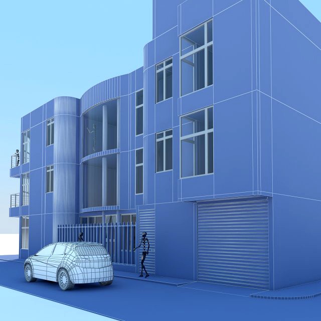 House and Commerce Max 2011 3D Model