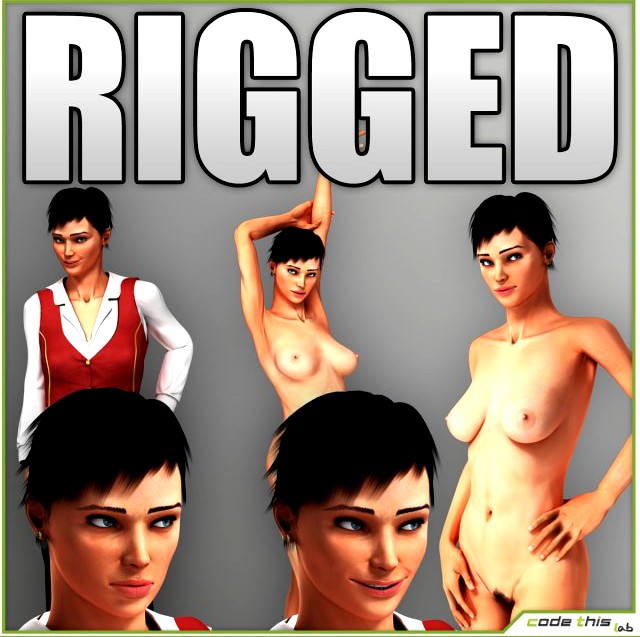 Natalie Nude or Clothed Rigged 3D Model