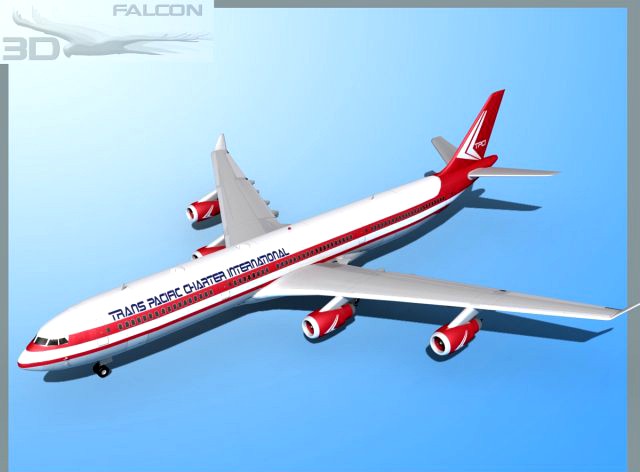 Falcon3D A340 600 Trans Pacific Charter 3D Model