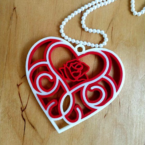 3D printed Quilling Heart