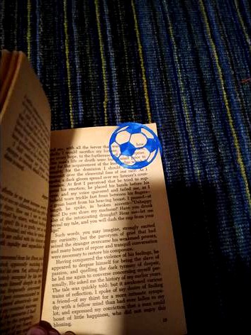 Soccer bookmark